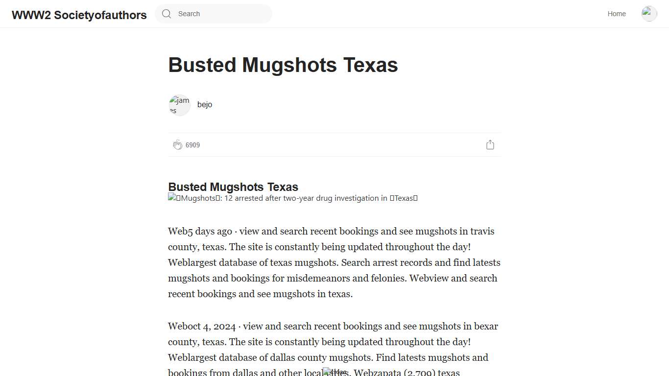 Busted Mugshots Texas